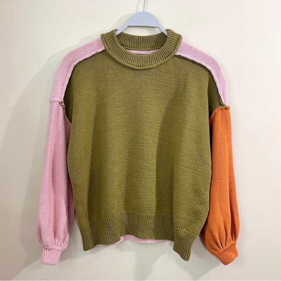 Forever 21 Chunky Colorblock Sweater - Picture 1 of 13